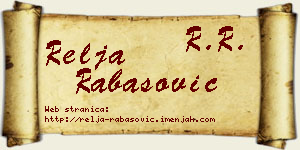 Relja Rabasović vizit kartica